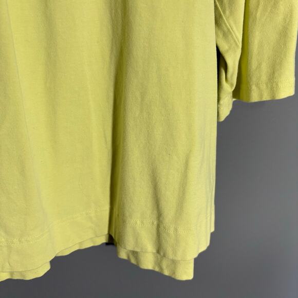 D & Co Yellow Green Pleated Front Boho Minimalist Top - 2X - Women's Plus Size - Picture 4 of 7